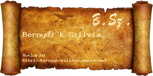 Bernyák Szilvia névjegykártya